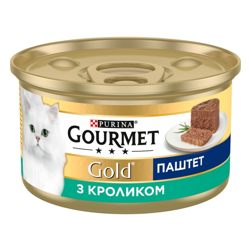 Gourmet Gold Консерви для дорослих кішок паштет із кроликом