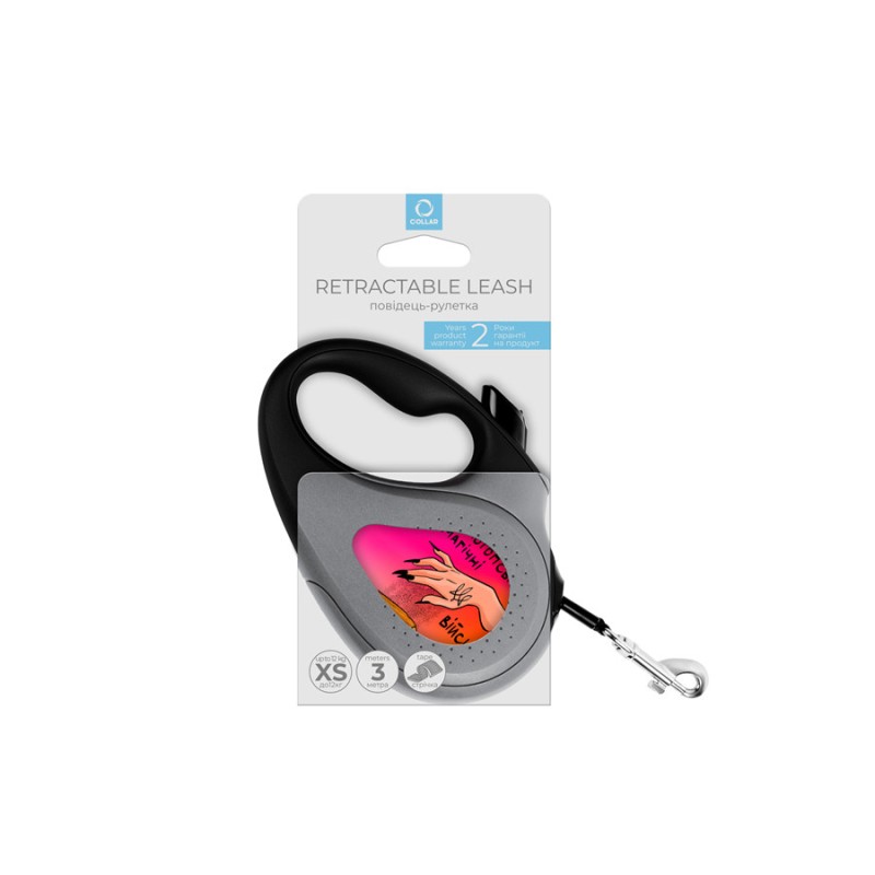 Collar WAUDOG Roulette Leash Поводок-рулетка для собак с рисунком Конотопские магические войска