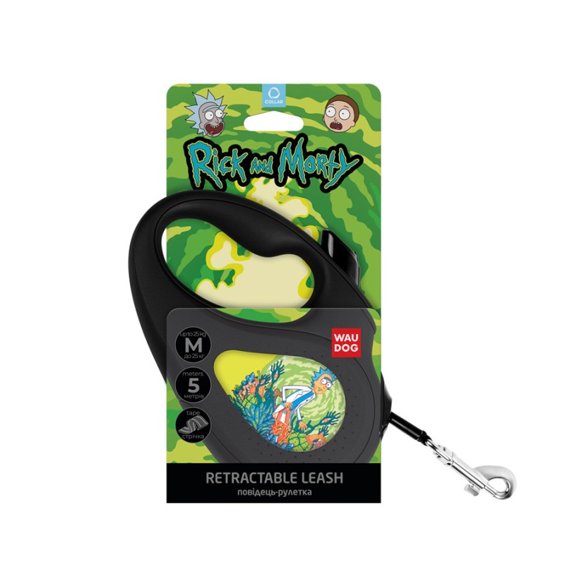 Collar WAUDOG Roulette Leash Поводок-рулетка для собак с рисунком Рик и Морти 2