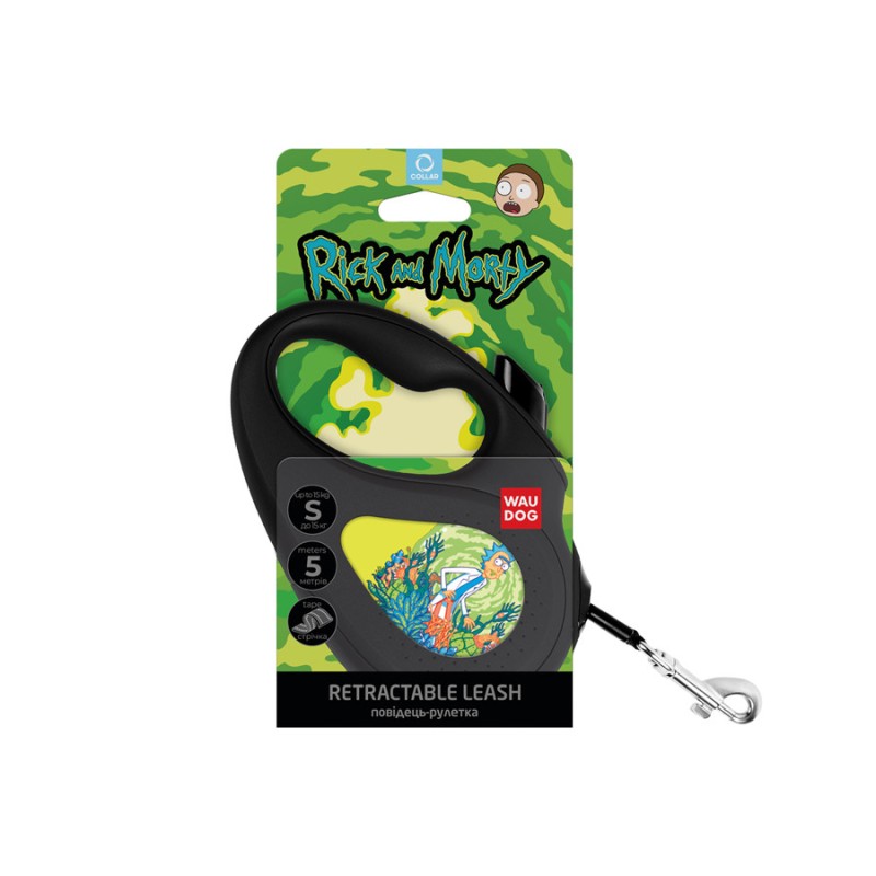 Collar WAUDOG Roulette Leash Поводок-рулетка для собак с рисунком Рик и Морти 2