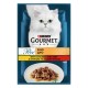 Gourmet Perle Консерви для дорослих кішок з куркою та яловичиною у підливі