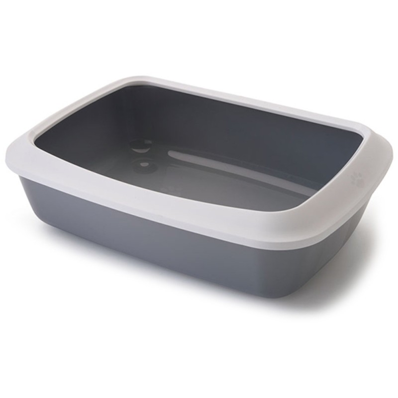 Savic Iriz Cat Litter Tray Туалет для кошек с бортиком серый