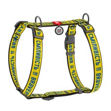 Collar Waudog Nylon Шлея для собак анатомічна нейлонова з QR паспортом пластикова пряжка-фастекс Сміливість