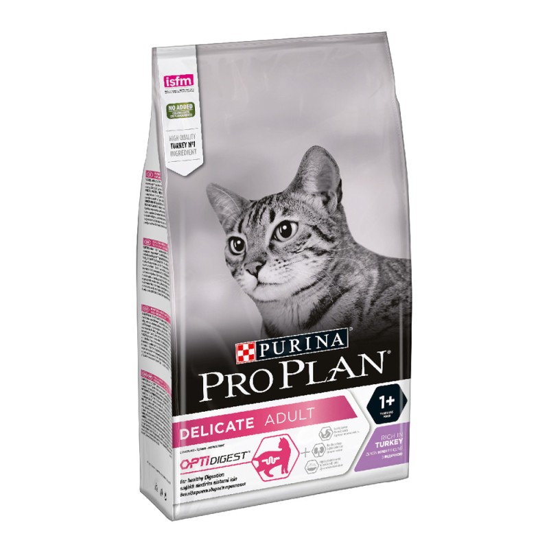Pro Plan Delicate Turkey Сухой корм для кошек с чувствительным пищеварением