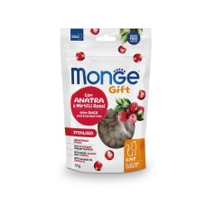 Monge Gift Cat Sterilised Лакомство для стерилизованных кошек с уткой и клюквой