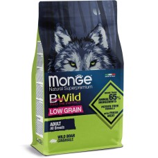 Monge Bwild Low Grain Adult Dog Boar Низкозерновой сухой корм для взрослых собак всех пород с мясом дикого кабана