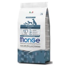 Monge Superpremium Monoprotein All breeds Adult Dog Сухой монопротеиновый корм для взрослых собак всех пород с форелью рисом и картошкой