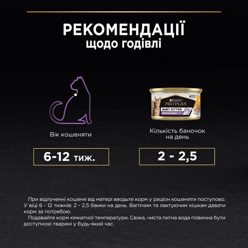 Pro Plan Baby Kitten Консервы для котят мусс с курицей