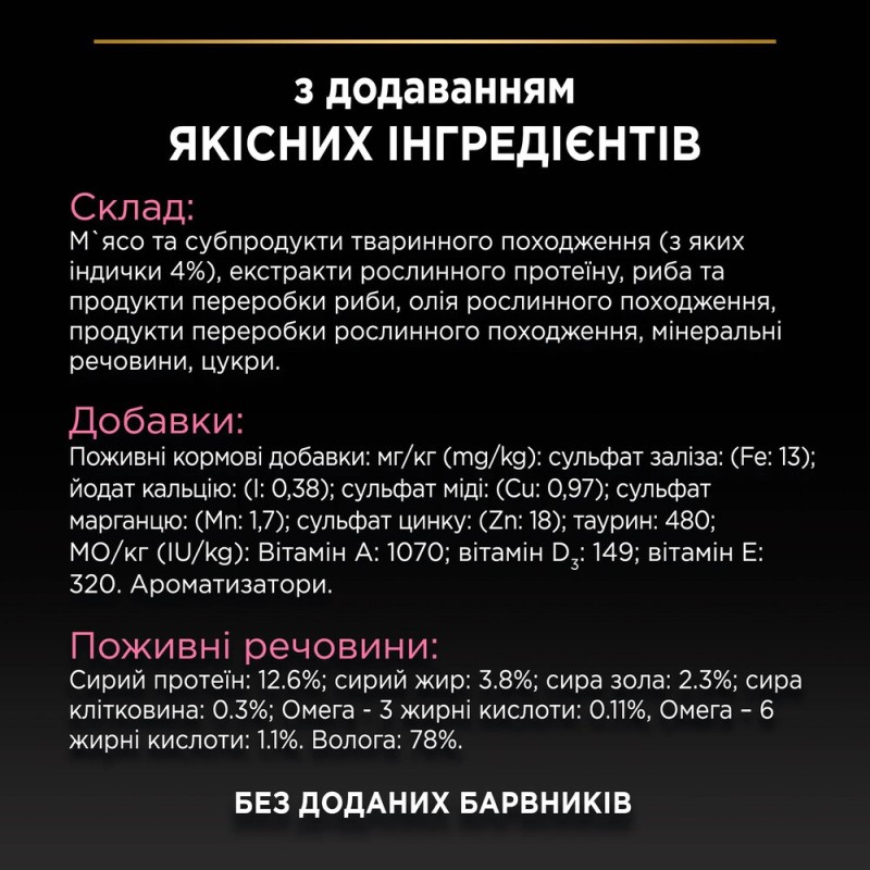 Pro Plan Nutrisavour Delicate Консервы для кошек с чувствительным пищеварением c индейкой кусочки в подливе