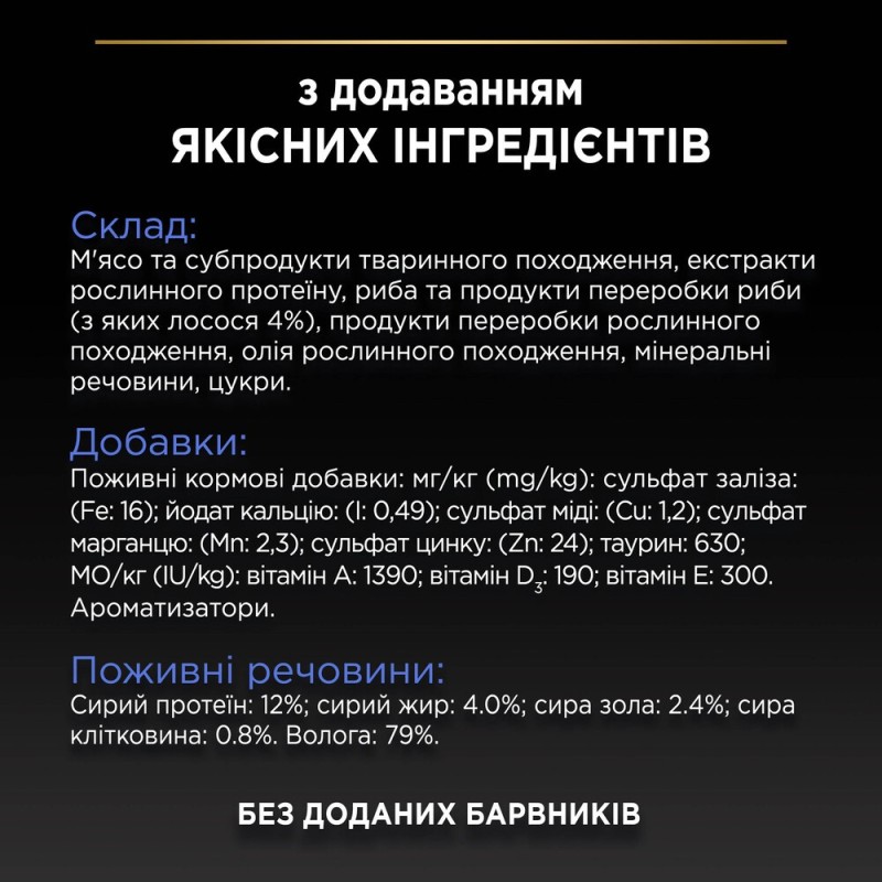 Pro Plan Nutrisavour Housecat Консервы для домашних кошек с лососем кусочки в подливе