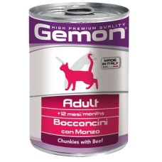 Gemon Adult Cat Консервы для взрослых кошек с говядиной в желе