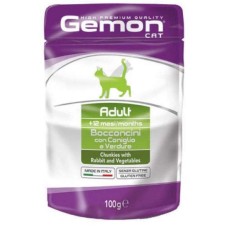 Gemon Adult Cat Консервы для взрослых кошек с кроликом и овощами в желе