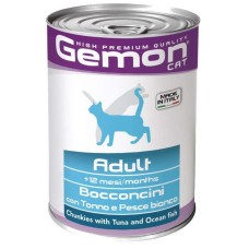 Gemon Adult Cat Консервы для взрослых кошек с тунцом и океанической рыбой в желе