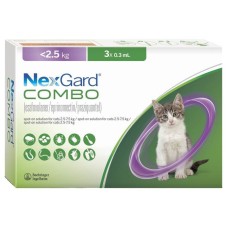 NexGard Combo Спот-он капли на холку от блох клещей и гельминтов для кошек до 2,5 кг