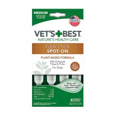 Vet`s Best Flea&Tick Drops Medium Краплі від бліх та кліщів для собак вагою від 7 кг до 18 кг