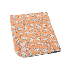 MISOKO&CO Многоразовая пеленка для животных с рисунком щенки в розовом цвете
