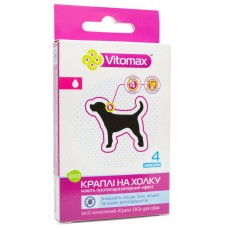 Vitomax Противоразитарные эко-капли на холку от блох и клещей для собак