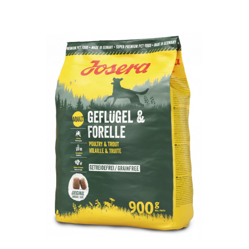 Josera Geflügel & Forelle Беззерновий сухий корм для дорослих собак з птахом та фореллю