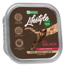 Nature's Protection Lifestyle Cat Adult Long Hair Salmon Консервы для взрослых длинношерстных кошек с лососем