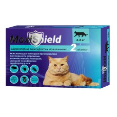 MoxiShield Капли противопаразитарные на холку для котов от 4 до 8 кг