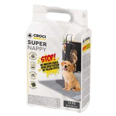 Croci Super Nappy Activated Carbon Одноразовые гигиенические пеленки для собак с активированным углем 57х54 см