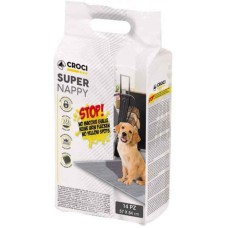 Croci Super Nappy Activated Carbon Одноразовые гигиенические пеленки для собак с активированным углем 84х57 см