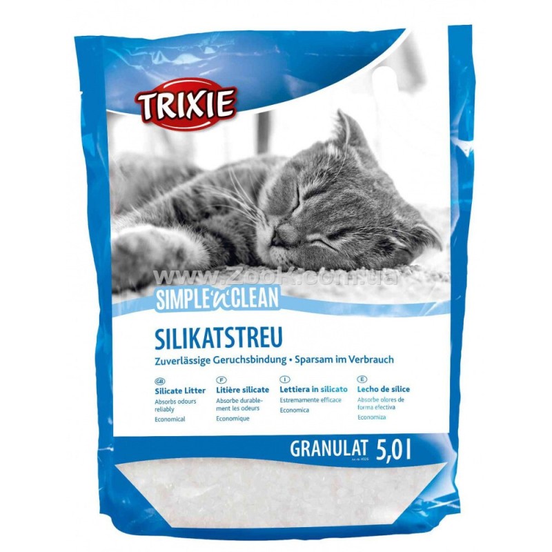 Trixie SimpLe'n'Clean Силикагелевый гранулированный наполнитель для кошачьего туалета