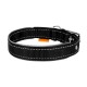 Collar Dog Extremе Ошейник для собак нейлоновый двойной со светоотражающей вставкой черный