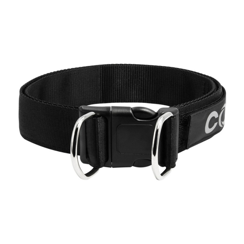 Collar Dog Extremе Ошейник для собак нейлоновый регулируемый на липучке черный POLICE