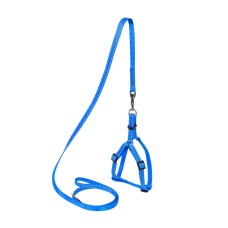 Collar Dog Extremе Шлея нейлоновая регулируемая с поводком голубая