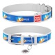 Collar Waudog Design Ошейник для собак кожаный c QR паспортом Флаг белый