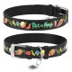 Collar Waudog Design Ошейник для собак кожаный c QR паспортом Рик и Морти 3 черный