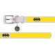 Collar Waudog Design Ошейник для собак кожаный c QR паспортом Бетмен 2 белый