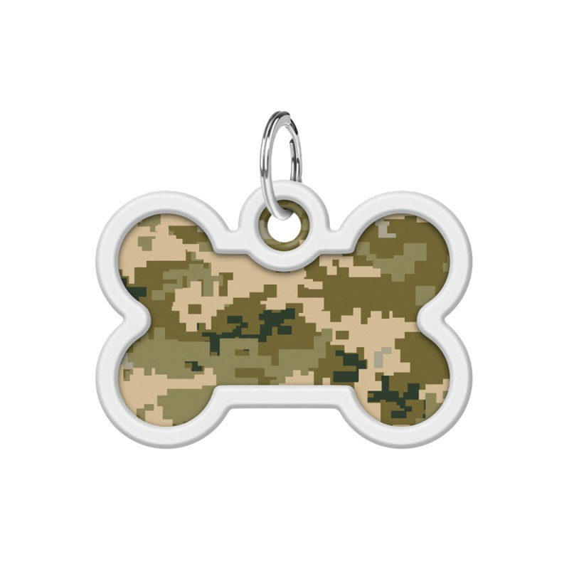 Collar Waudog Smart ID Адресник с QR-кодом металлический с рисунком Милитари