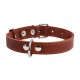 Collar Ошейник для средних и крупных собак кожаный одинарный коричневый