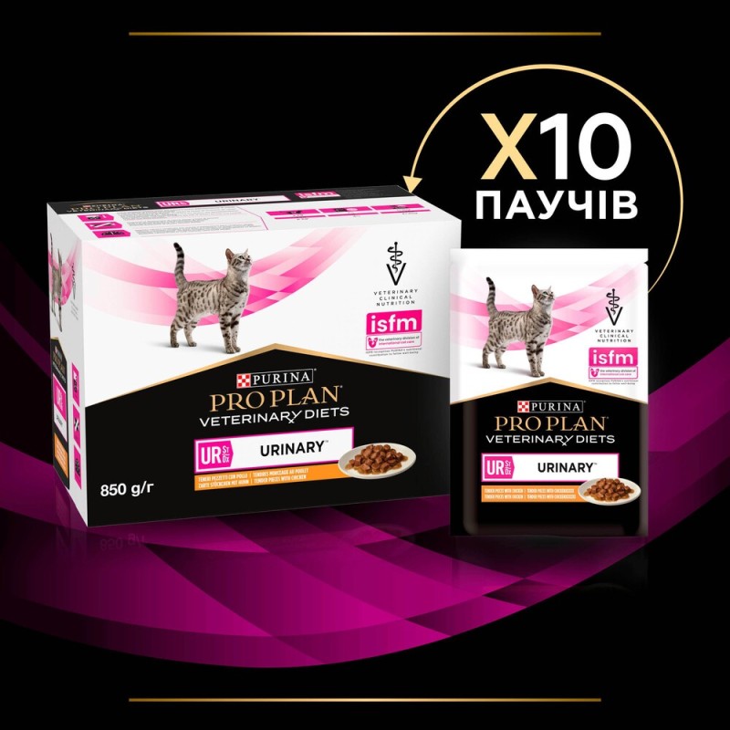 Pro Plan Veterinary Diets UR Лікувальні консерви для дорослих кішок з куркою