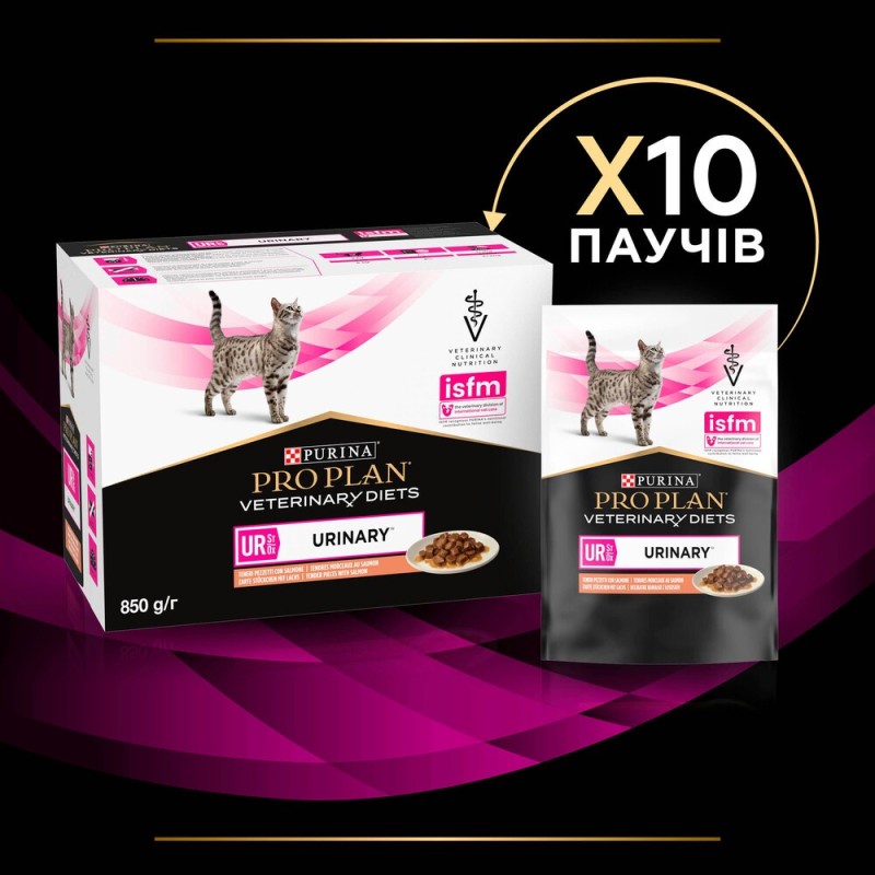 Pro Plan Veterinary Diets UR Лечебные консервы для взрослых кошек с лососем