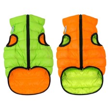 Collar AiryVest Двусторонняя куртка для собак оранжево-салатовая