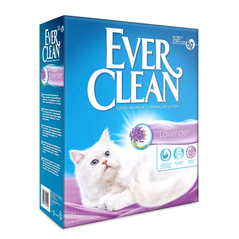Ever Clean Lavander Clumping Комкующийся бентонитовый наполнитель для туалета кошек с араматом Лаванда