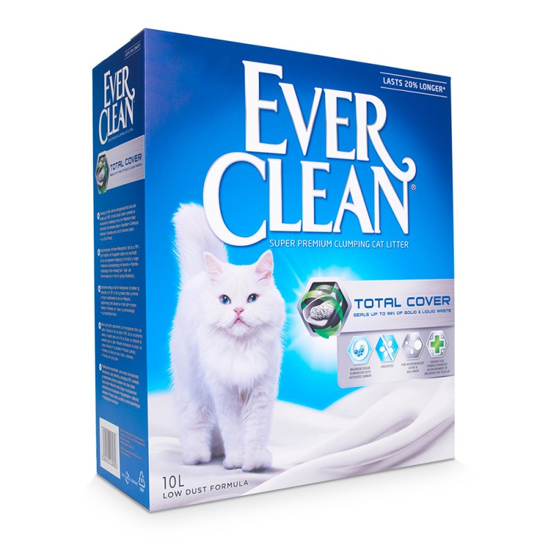 Ever Clean Total Cover Clumping Комкующийся бентонитовый наполнитель для туалета кошек Полное блокирование