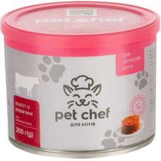 Pet Chef Консервы для кошек паштет с говядиной