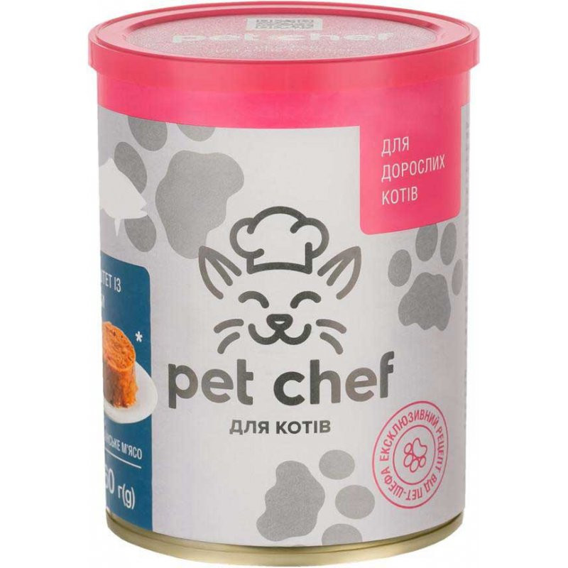 Pet Chef Консервы для кошек паштет с рыбой