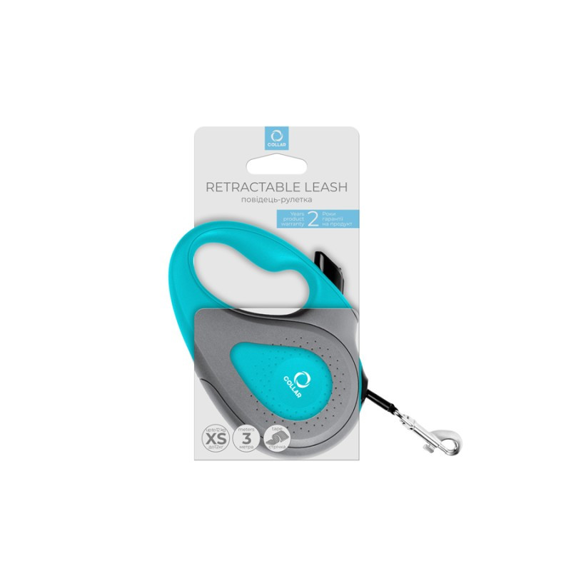 Collar WAUDOG Retractable Leash Поводок-рулетка для собак голубая