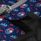 Collar Waudog Clothes Шлея для собак мягкая Бэтмен красно-голубой
