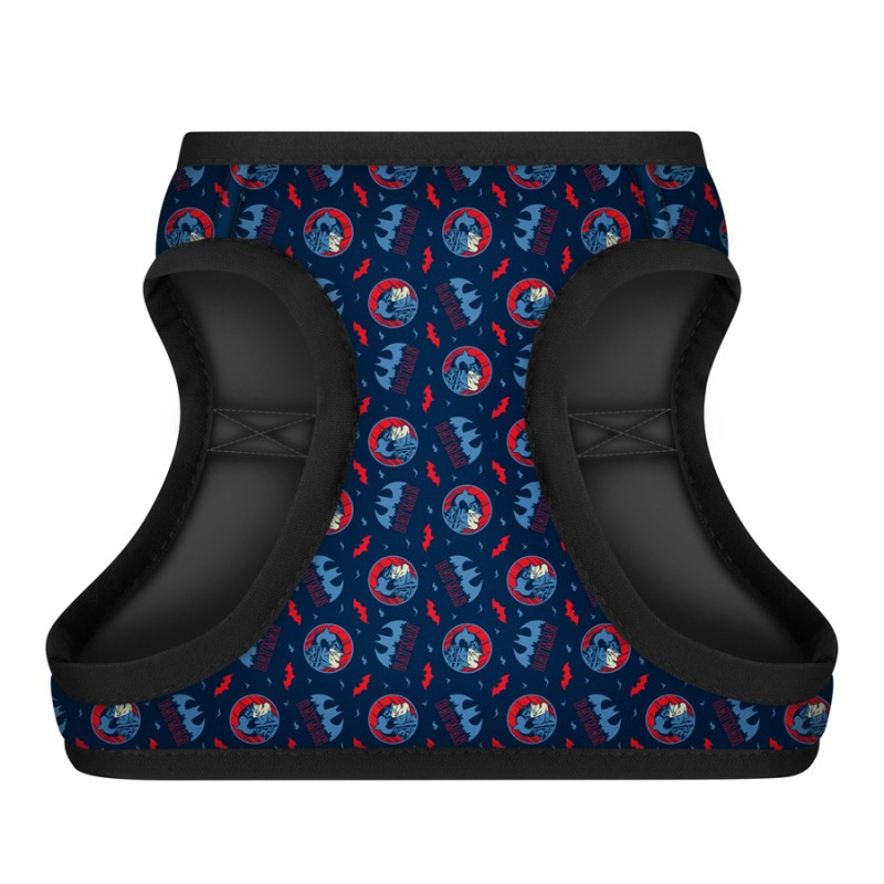 Collar Waudog Clothes Шлея для собак мягкая Бэтмен красно-голубой