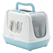 Moderna Trendy Cat 50 Maasai blue Туалет закрытый для котов с угольным фильтром и совком