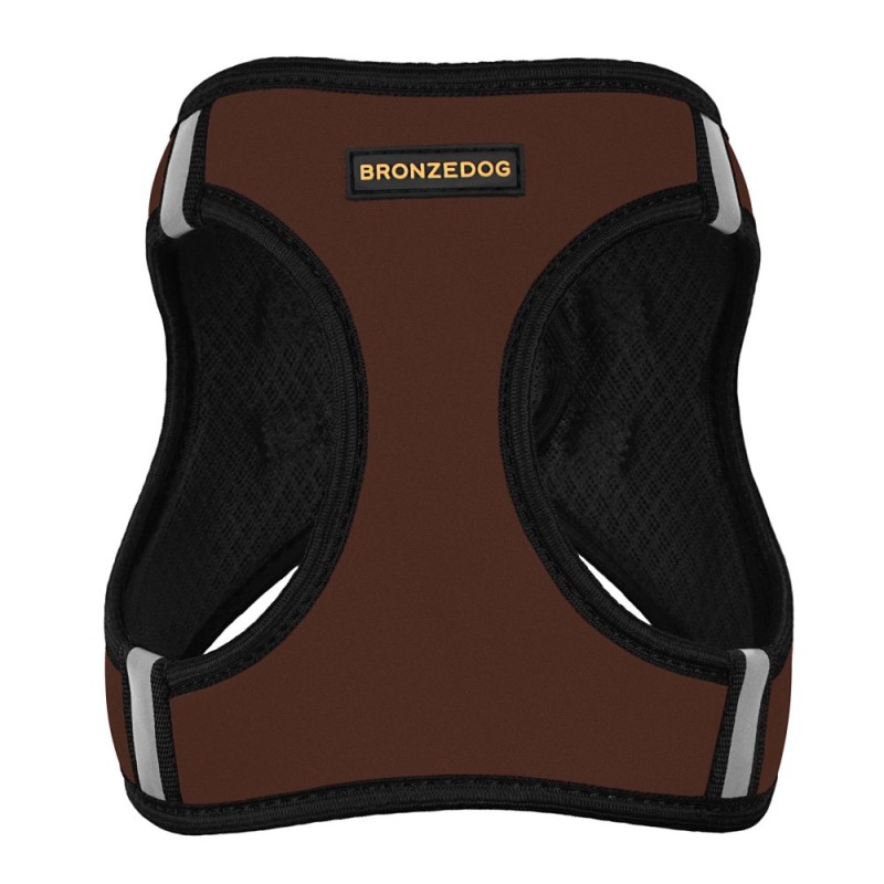 Bronzedog Sport Vest Шлея для собак неопрен 3D сетка коричневый