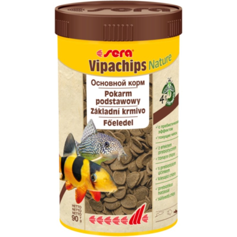 Sera Vipachips Nature Основной корм в виде чипсов для всех донных рыб