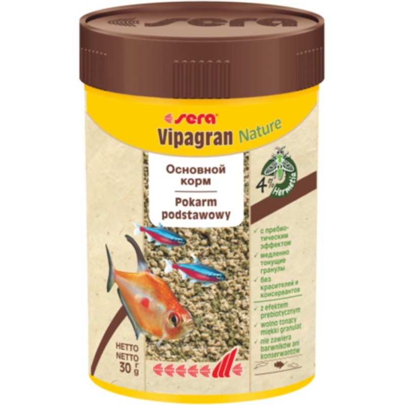 Sera Vipagran Nature Основний корм для всіх риб, що харчуються в середніх шарах води