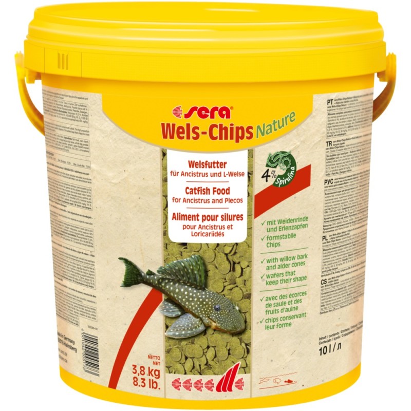 Sera Wels Chips Nature Корм в виде чипсов для сомиков